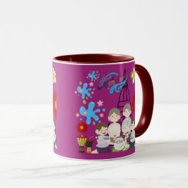 Doftande blomstervattenstänk magenta mugg