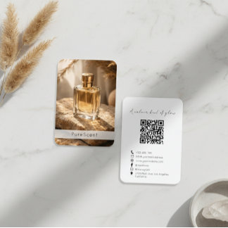 Doftande parfym doftbutik foto QR-kod Visitkort