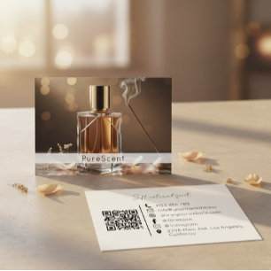 Doftbutik Besöks Kort QR Kod Parfym Märke