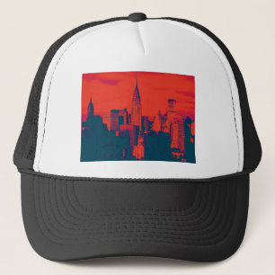 Doften Red Retro Stil Pop Art New York City Keps