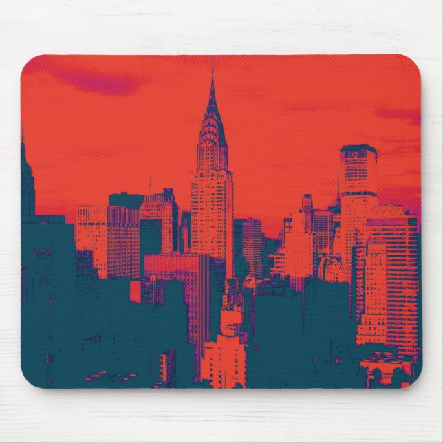 Doften Red Retro Stil Pop Art New York City Musmatta (Framsidan)