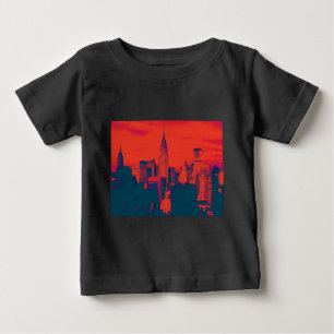 Doften Red Retro Stil Pop Art New York City T Shirt