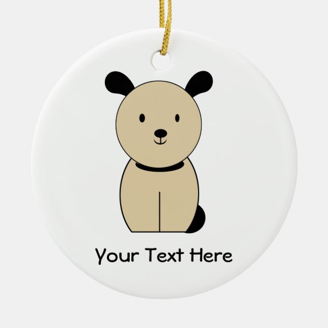 Dog2 (anpassade) julgransprydnad keramik (Framsidan)