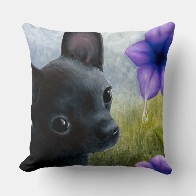 Dog 94 black Chihuahua Kudde (Framsida)