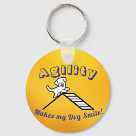 Dog Agility Themed Keychain Nyckelring