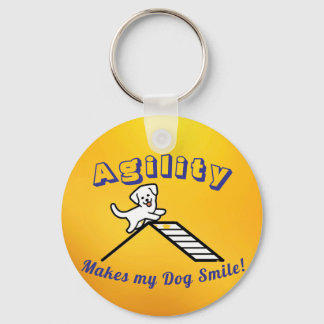 Dog Agility Themed Keychain Nyckelring