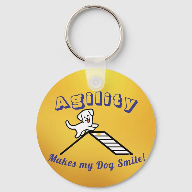 Dog Agility Themed Keychain Nyckelring (Framsida)