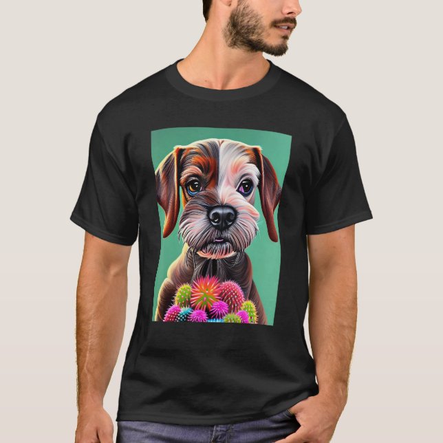 Dog Among the Succulents T Shirt (Framsida)