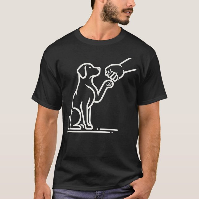 Dog And People Punch Hand Dog Friendship Fist Bump T Shirt (Framsida)