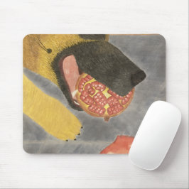 Dog and pomegranate mouse pad musmatta