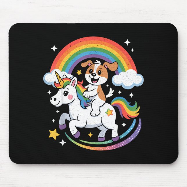 Dog And Unicorn Space Galaxy Rainbow Dogs  Musmatta (Framsidan)