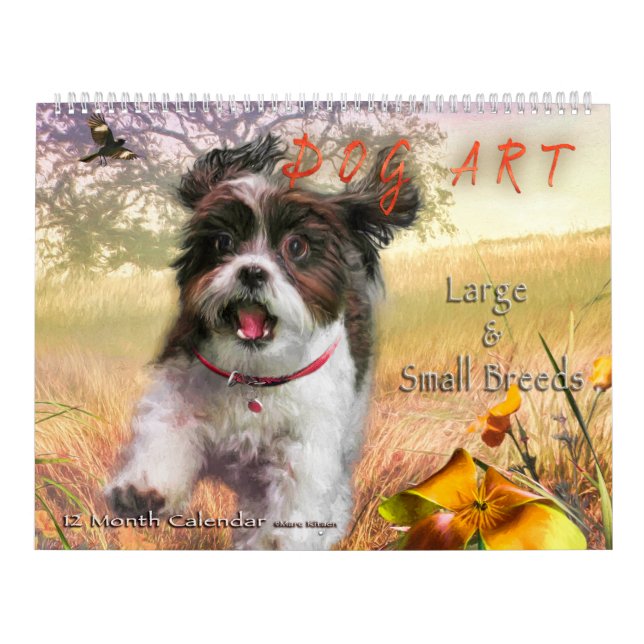 DOG ART #1 Large & Small Breeds Kalender (Omslag)