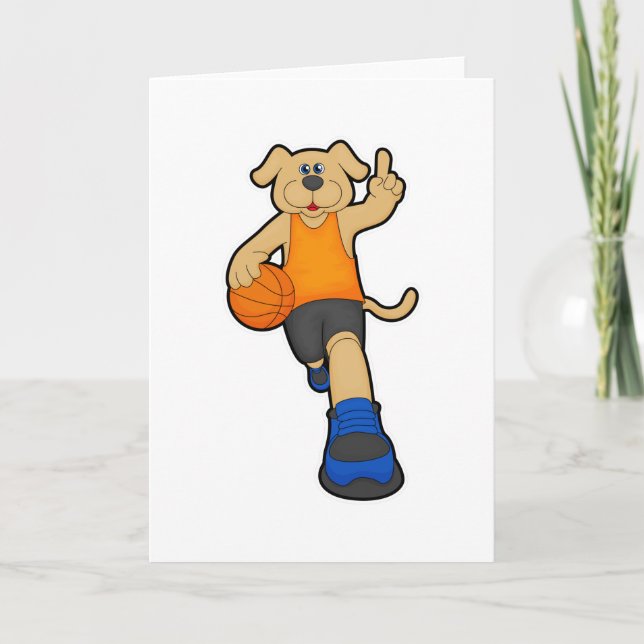 Dog as Basketball player with Basketball Kort (Framsida)