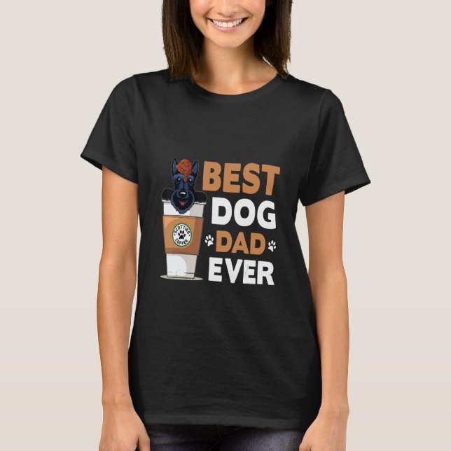 Dog    Best Dog Dad Ever T Shirt (Framsida)