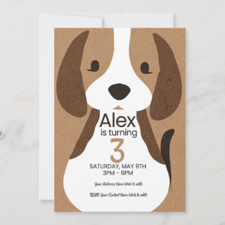 Dog Birthday Invitation | Editable Name & Age Inbjudningar