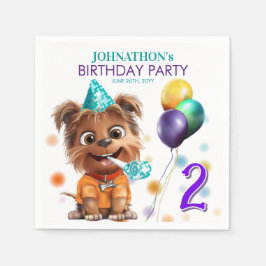 Dog Birthday Party Pappersservett