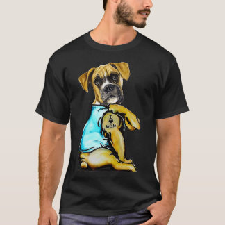 Dog Boer Dog Tattoo I Love Mom Mother's Day Lover T Shirt