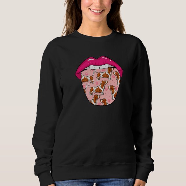 Dog Breed Tongue Pet  Basset Hound T Shirt (Framsida)