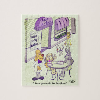Dog Cafe Funny 8 x 10 Jigsaw Puzzle Pussel