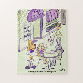 Dog Cafe Funny Jigsaw Puzzle Pussel