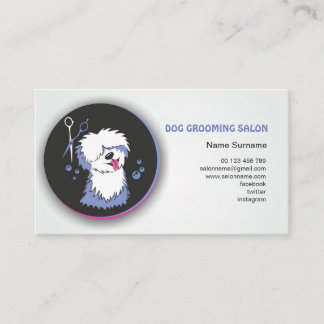Dog & Cat Grooming Business Card. Pet Groomer. Visitkort