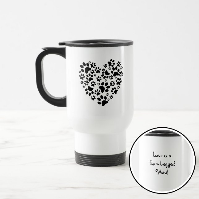 Dog Cat Paw Prints Heart Valentine's Day Love Resemugg (Skapare uppladdad)