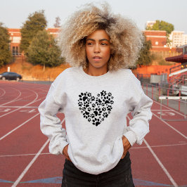 Dog Cat Paw Prints Heart Valentine's Day Love T Shirt