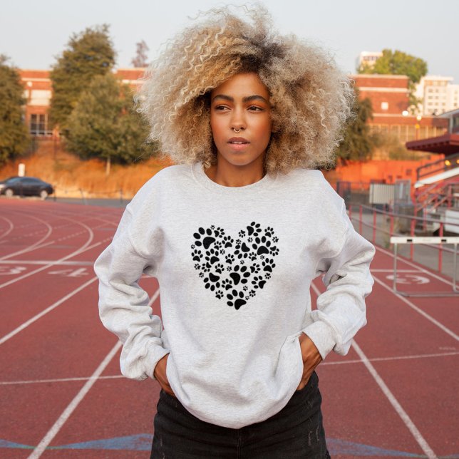 Dog Cat Paw Prints Heart Valentine's Day Love T Shirt (Skapare uppladdad)