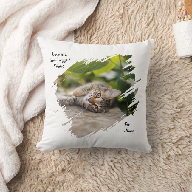 Dog Cat Pet Paw Custom Photo Valentine's Day Love Kudde (Filt)