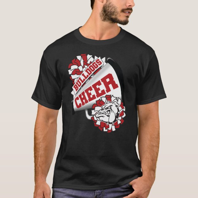 Dog Cheer Back To School Spirit Cheerleading T Shirt (Framsida)