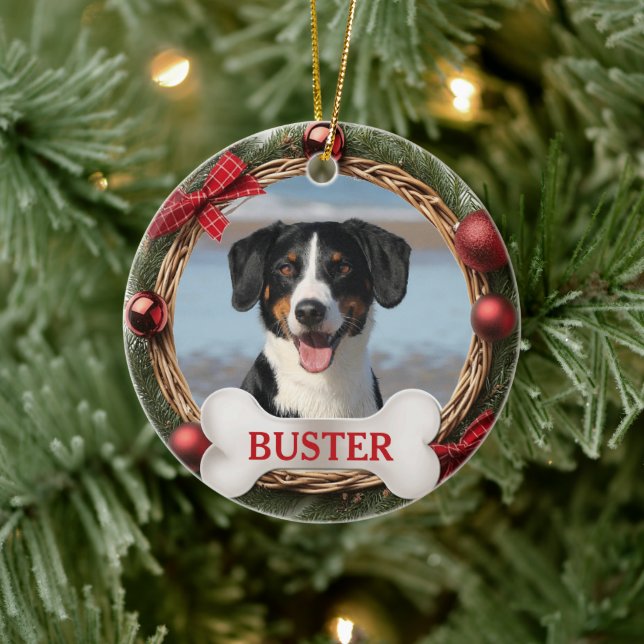 Dog Christmas Tree Ornament with Bone (Träd)