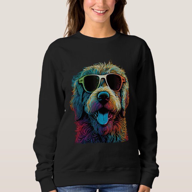 Dog Colorful Cool Puppy Doghead Dog 4 T Shirt (Framsida)