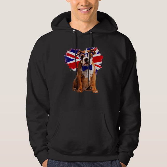 Dog  Cool English Bulldog Hoodie (Framsida)