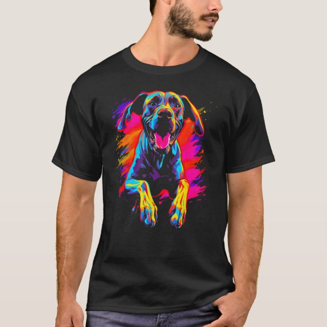 Dog Cool Great Dane T Shirt (Framsida)