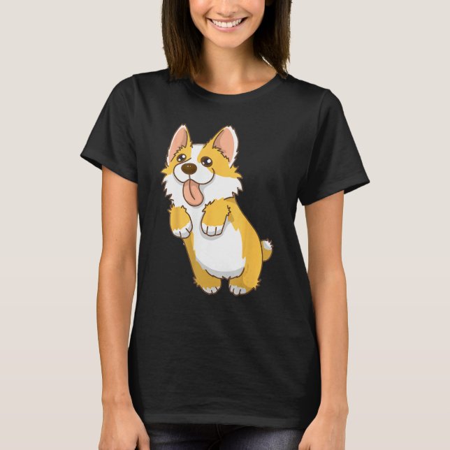 Dog Corgi Tongue Out Cute Dog Cute Corgi T Shirt (Framsida)