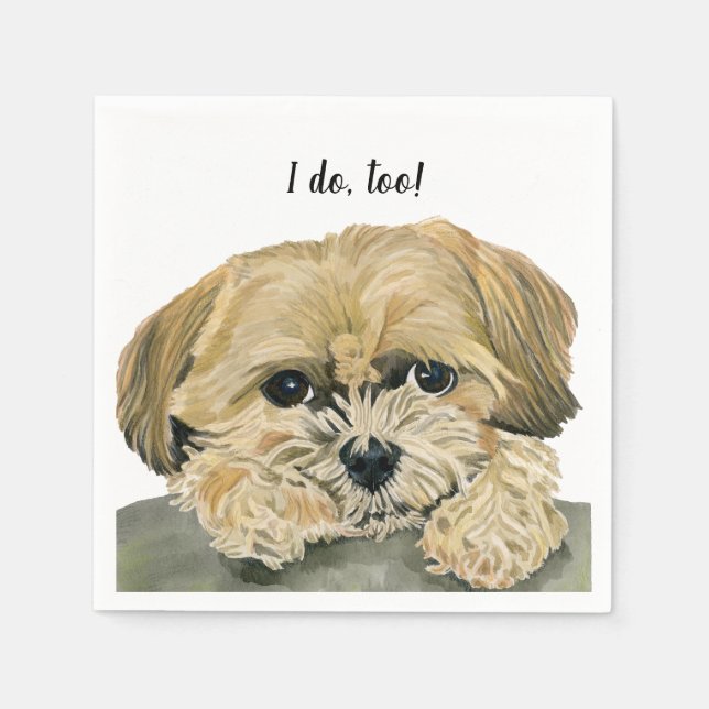  Dog Custom Cocktail Napkin Pappersservett (Framsidan)