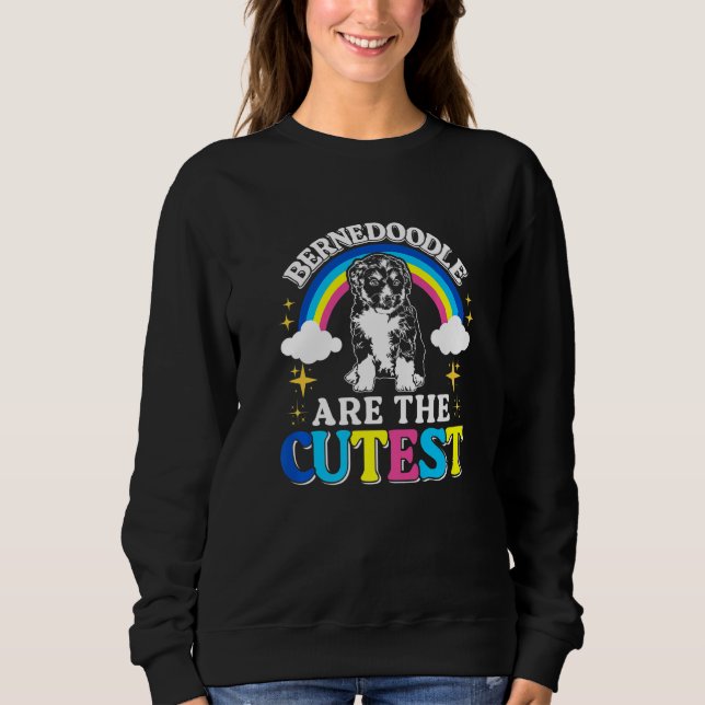 Dog Cute Bernedoodle Premium T Shirt (Framsida)