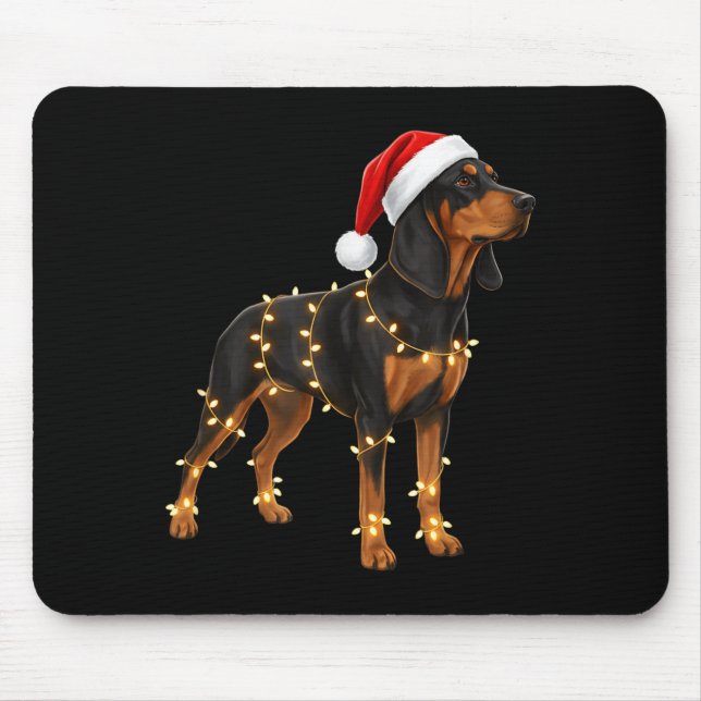Dog Dachshund Wrapped In Christmas Lights - Holida Musmatta (Framsidan)