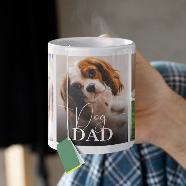 Dog Dad 5 Fotoskollage Kaffemugg (Skapare uppladdad)