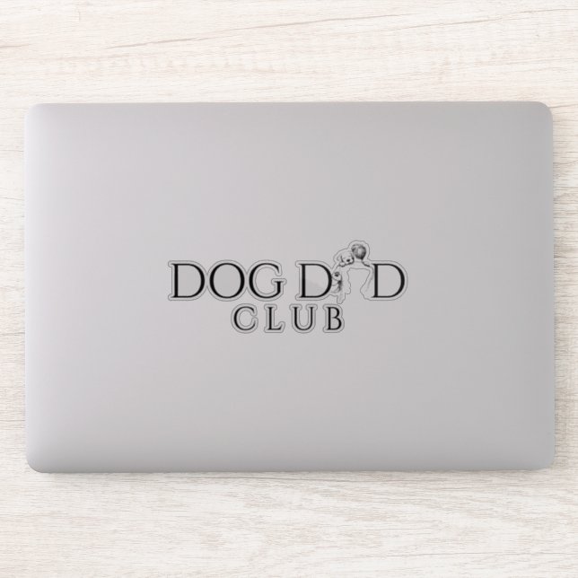Dog Dad Club Minimal Linje Konst Dekal (Dator)