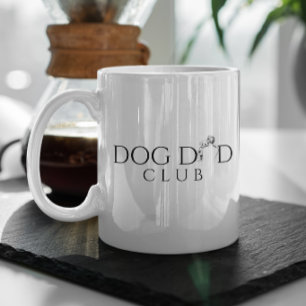 Dog Dad Club Minimal Linje Konst Kaffemugg