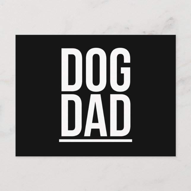 Dog dad funny fathers day gifts white vykort (Framsida)