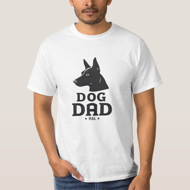 Dog Dad Gifts for Him – Funny & Custom Gea T Shirt (Framsida)
