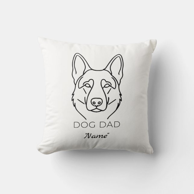 Dog Dad mit Name personalisiert Hundepapa  Kudde (Framsida)