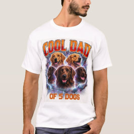 Dog Dad Portrait Personalized Number Custom Design T Shirt