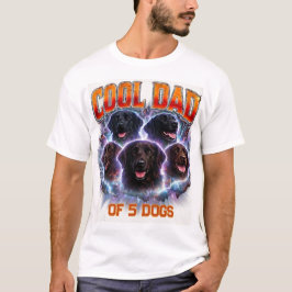 Dog Dad Portrait Personalized Number Custom Design T Shirt