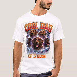 Dog Dad Portrait Personalized Number Custom Design T Shirt