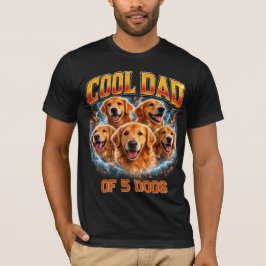 Dog Dad Portrait Personalized Number Custom Design T Shirt