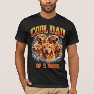 Dog Dad Portrait Personalized Number Custom Design T Shirt