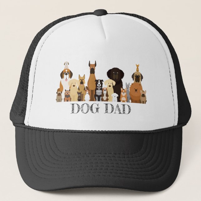 Dog DAD Shirt Doggy Friend Pet AnimalT-Shirt Keps (Framsida)
